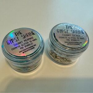 Chunky silver glitter, chunky blue glitter, mermaid glitter, gypsy shrine